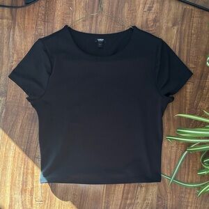 Express Double Lined Black Short Sleeve Women's Tee